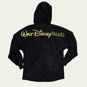 NEW Walt Disney World Black Spirit Jersey size XS 50th Anniversary Hoodie Gold